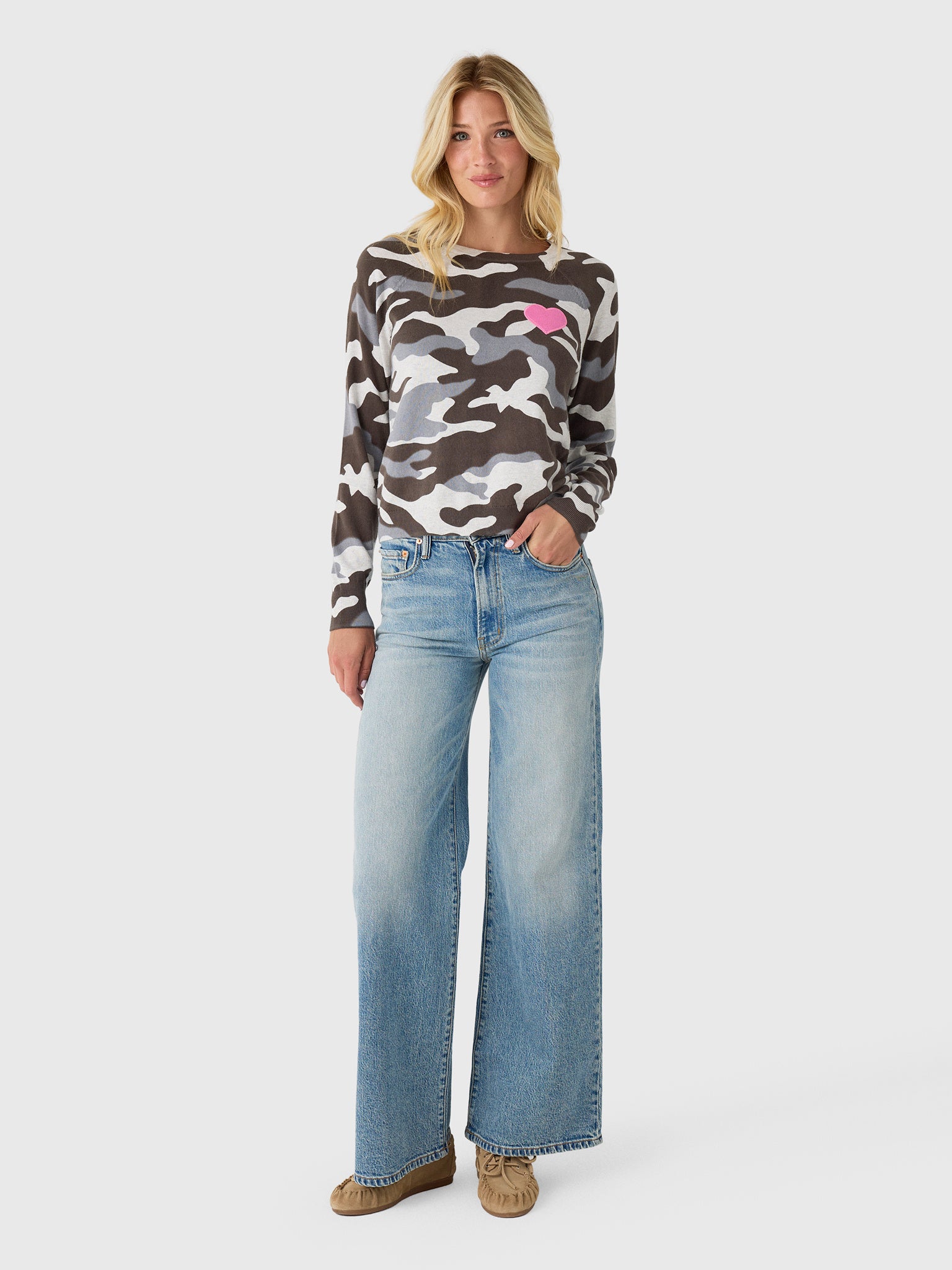 MVG Women's Heart Camo Sweater