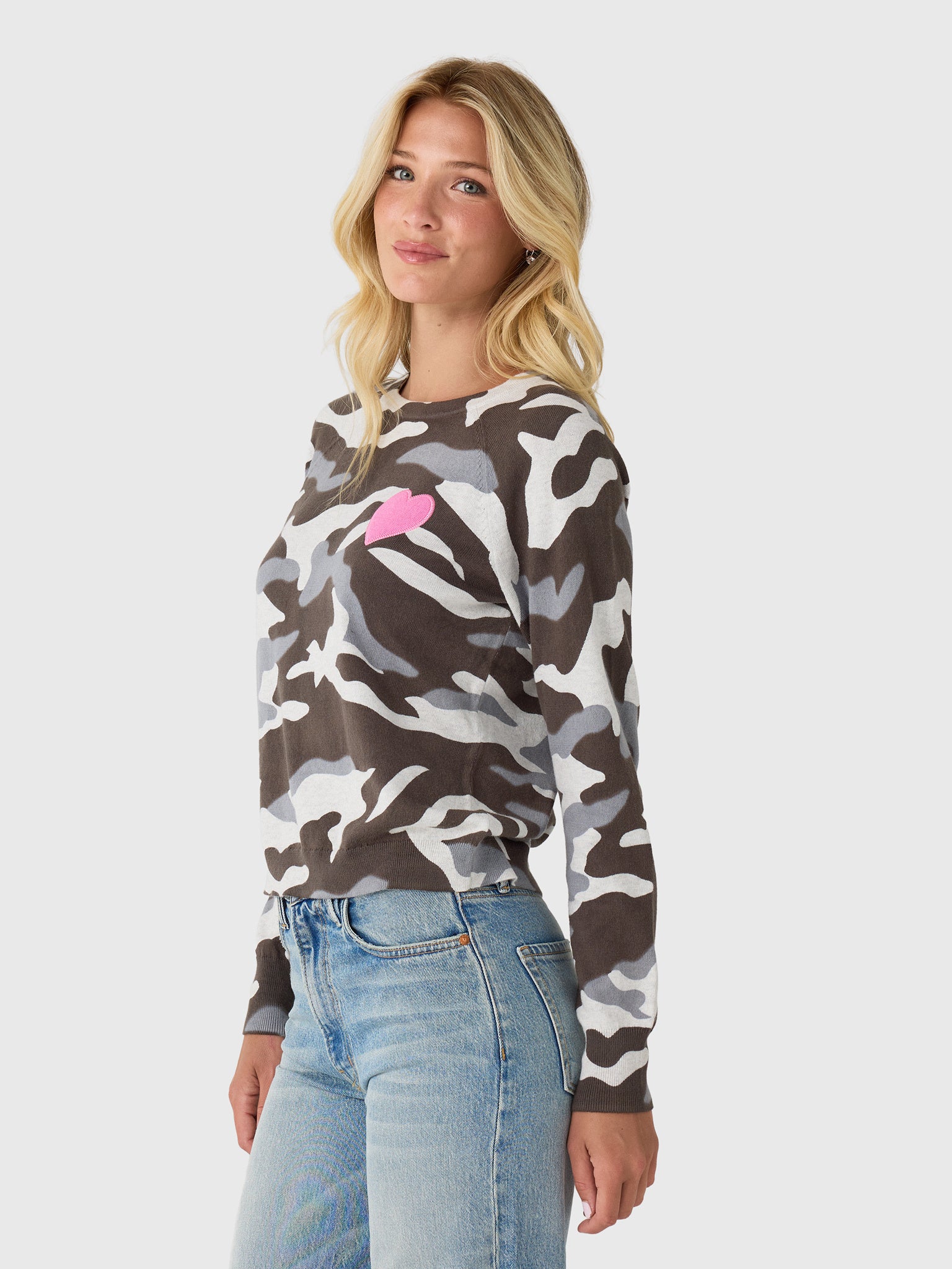 MVG Women's Heart Camo Sweater