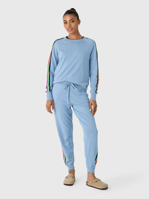 MVG Women's Stripe Sleeve Sweater