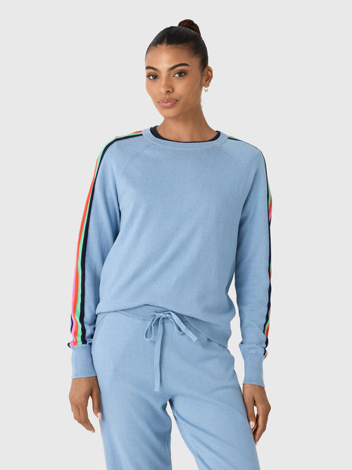 MVG Women's Stripe Sleeve Sweater