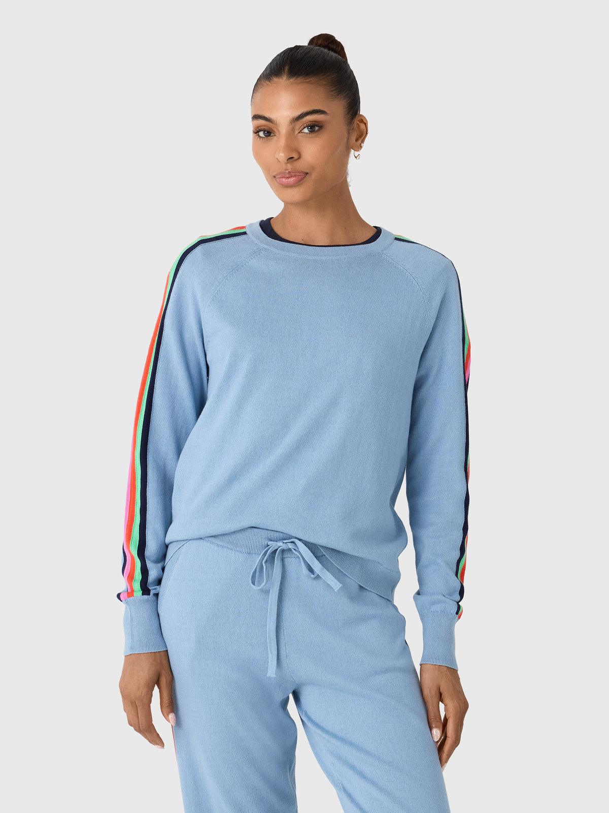 MVG Women's Stripe Sleeve Sweater - Saint Bernard