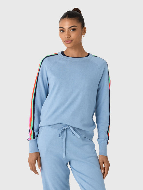 MVG Women's Stripe Sleeve Sweater