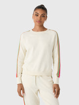 MVG Women's Stripe Sleeve Sweater