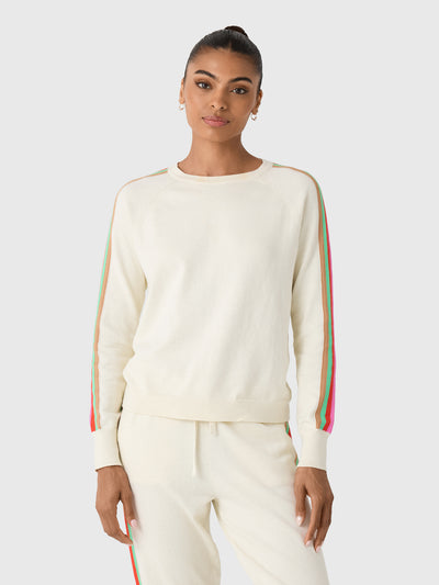 MVG Women's Stripe Sleeve Sweater