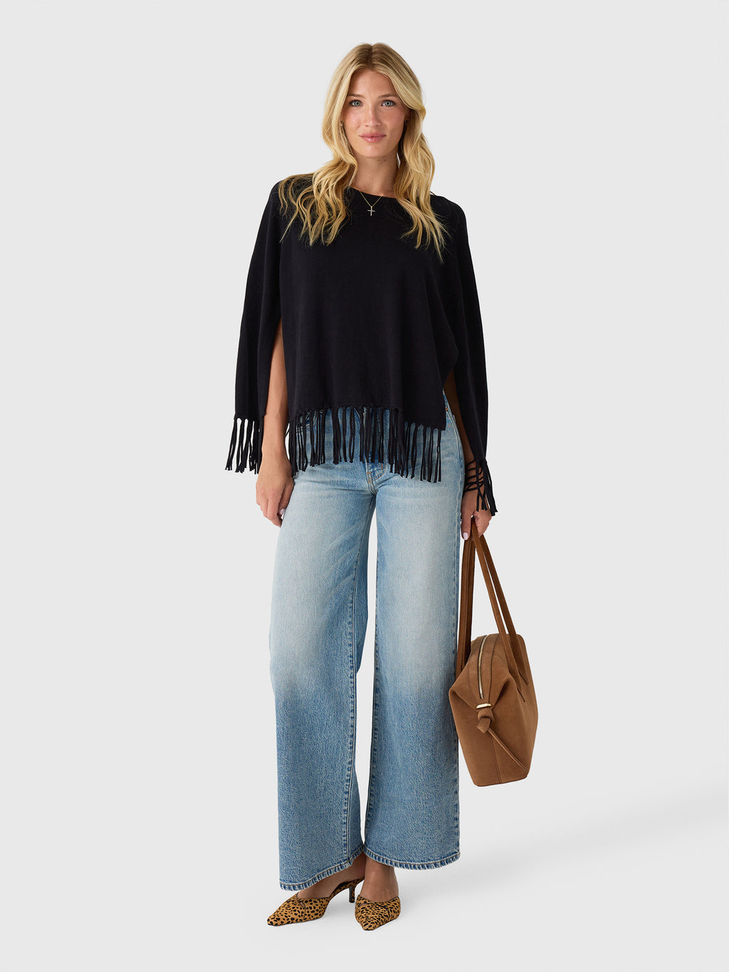 MVG Women's Fringe Poncho