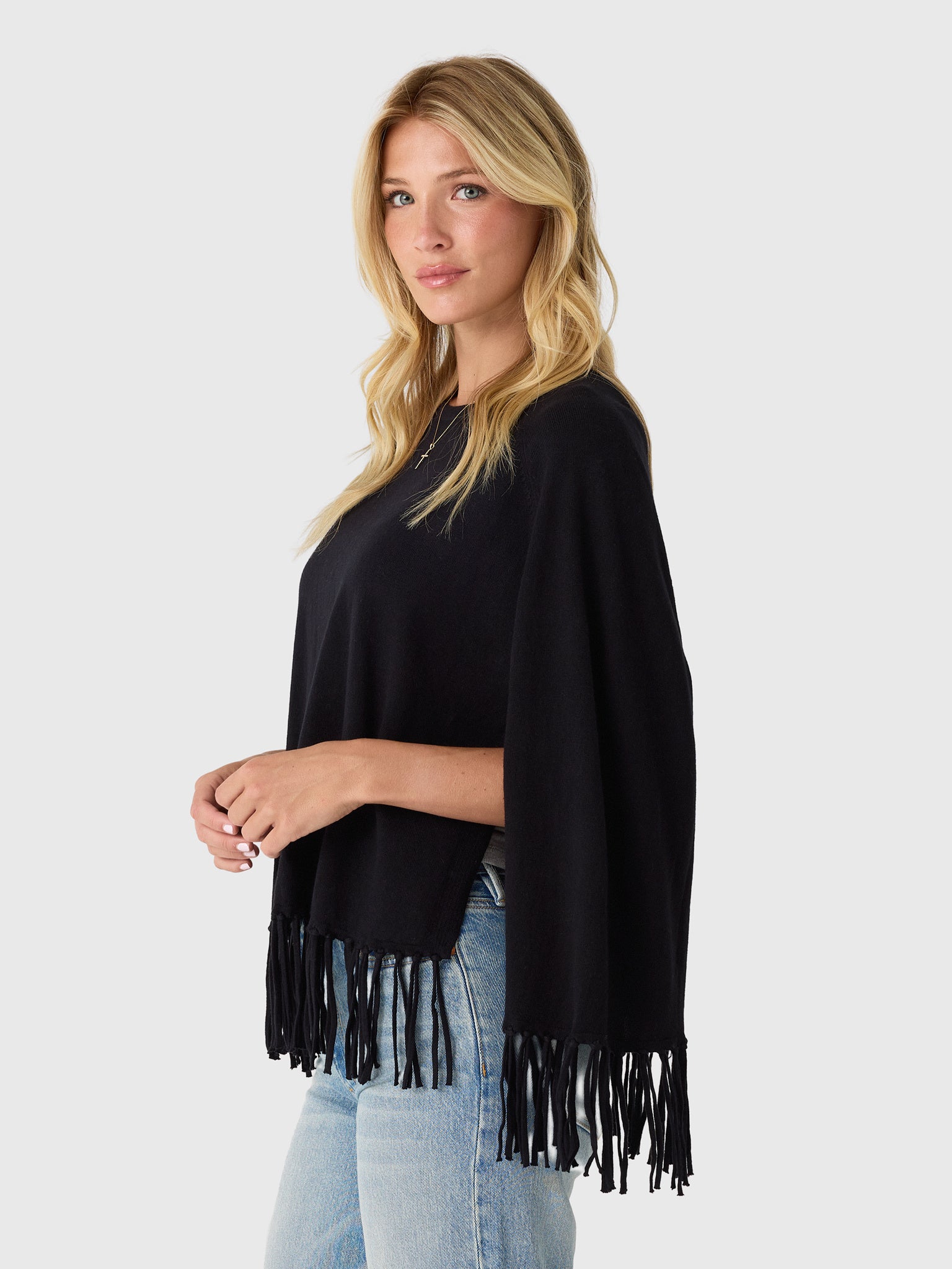 MVG Women's Fringe Poncho
