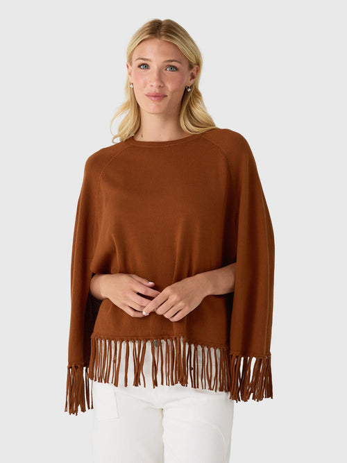 MVG Women's Fringe Poncho - Saint Bernard