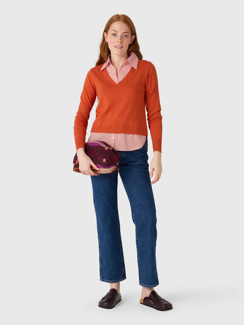 MVG Women's Stripe Long Sleeve Combo Top