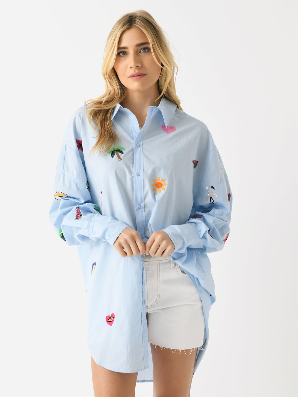 Benaras Women's Beach Shirt - Saint Bernard