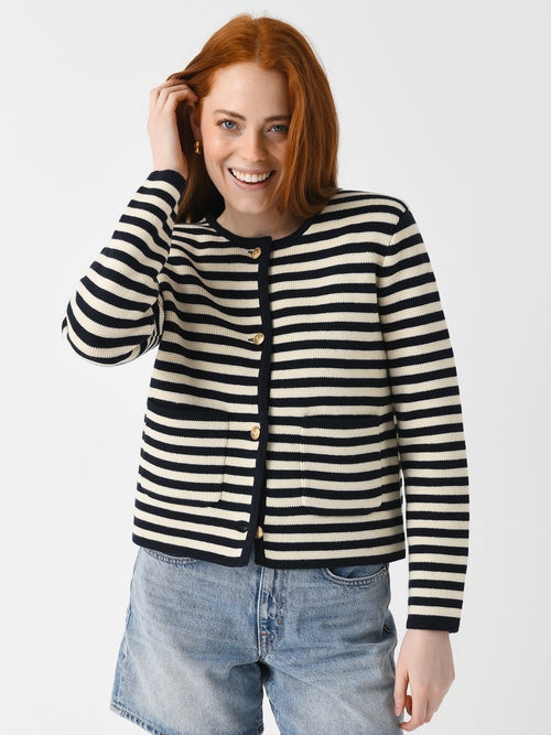 Alex Mill Women's Paris Stripe Sweater Jacket