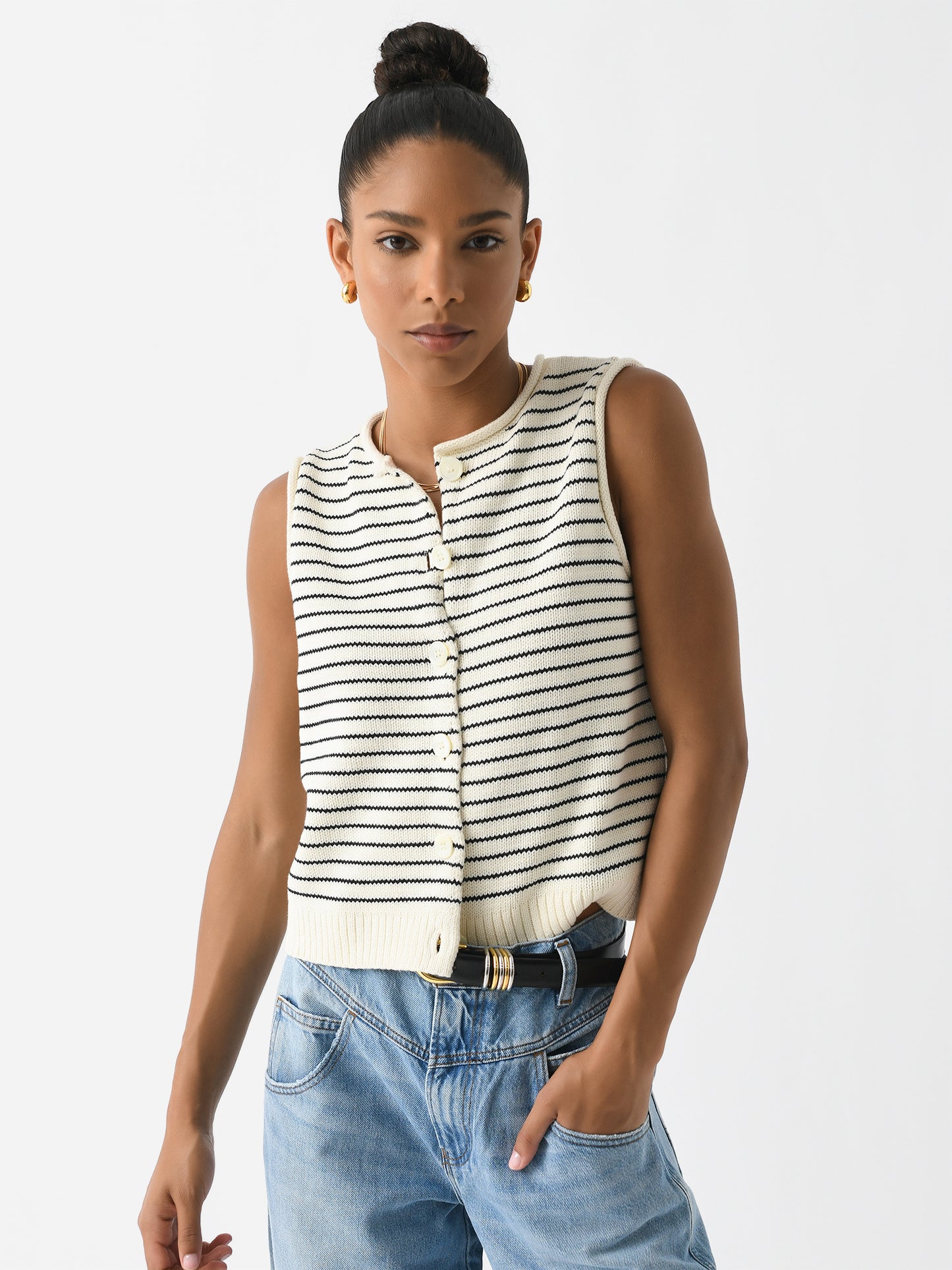 Alex Mill Women's Bridget Striped Vest - Saint Bernard