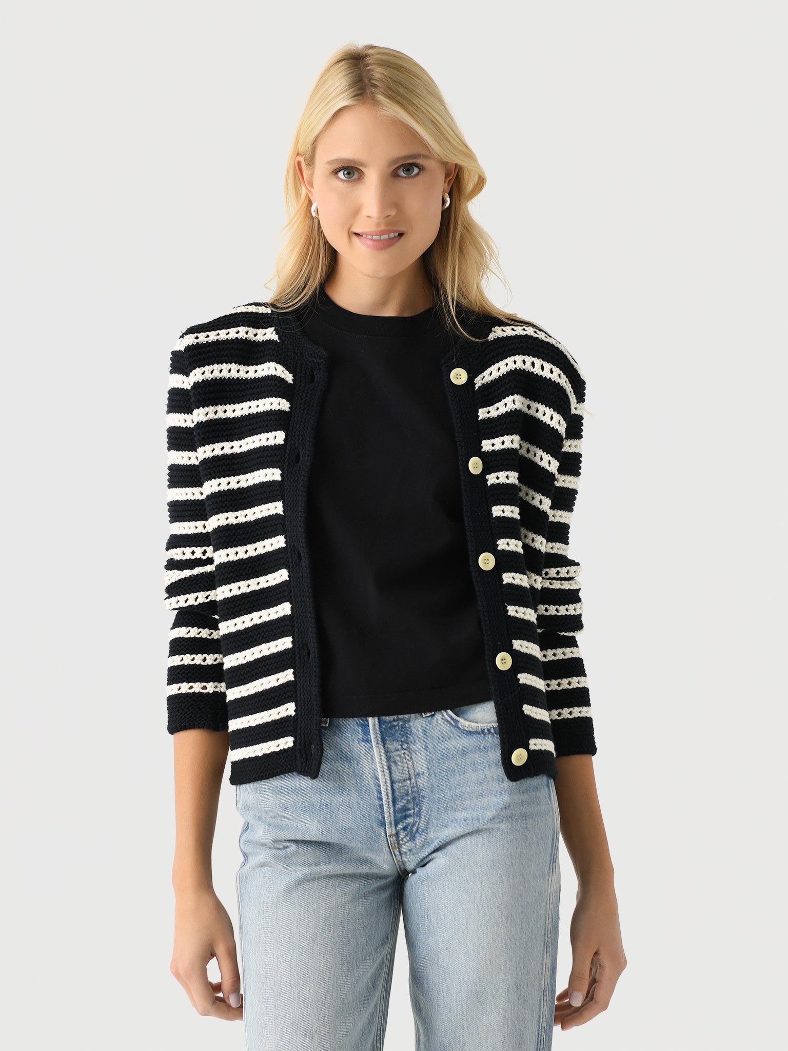 Alex Mill Women's Hailey Stripe Cardigan - Saint Bernard