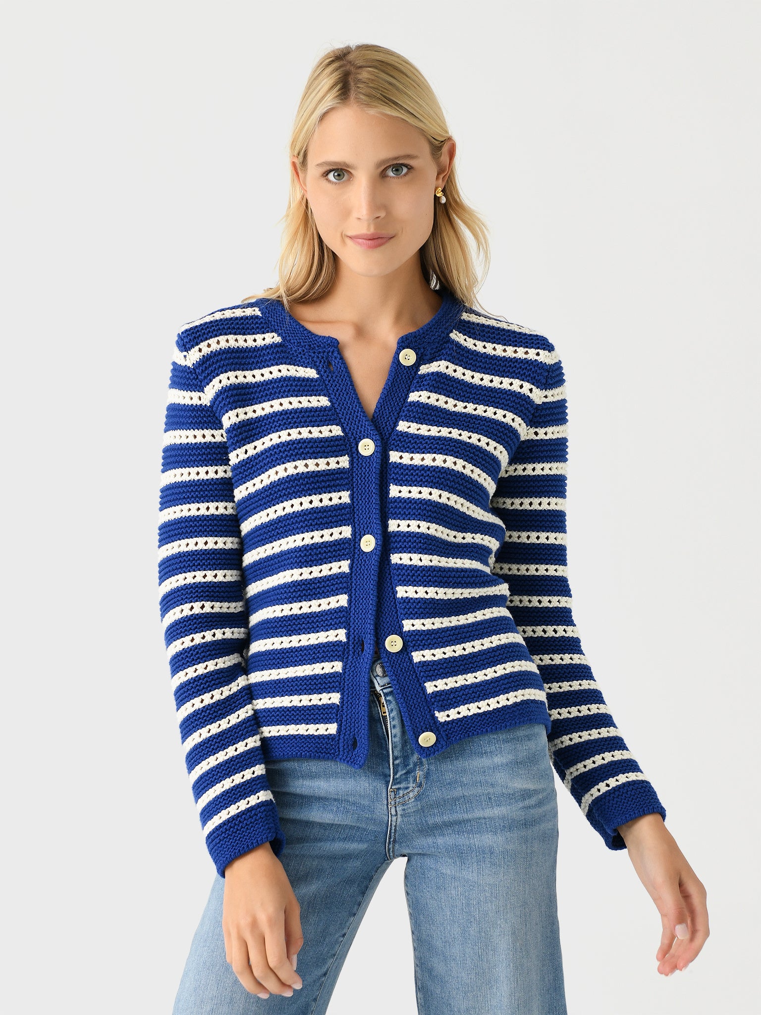 Alex Mill Women's Hailey Stripe Cardigan - Saint Bernard
