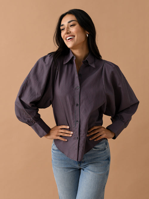 A Shirt Thing Women's Charlotte Skinny Stripe Top