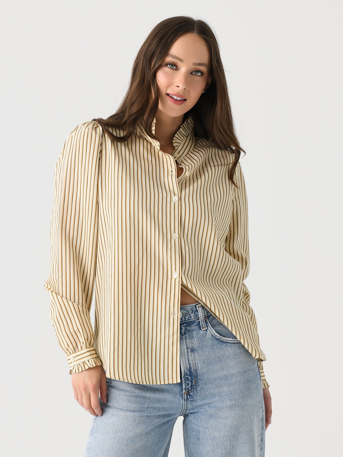 A Shirt Thing Women's Peggy Multi Stripe Shirt - Saint Bernard
