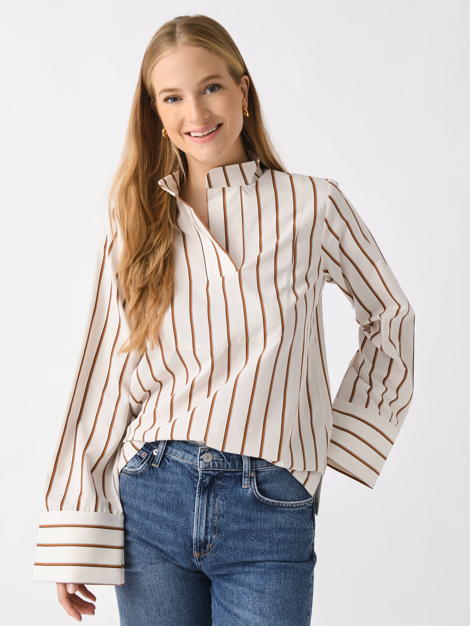 Destree Women's Paavo Stripes Shirt - Saint Bernard