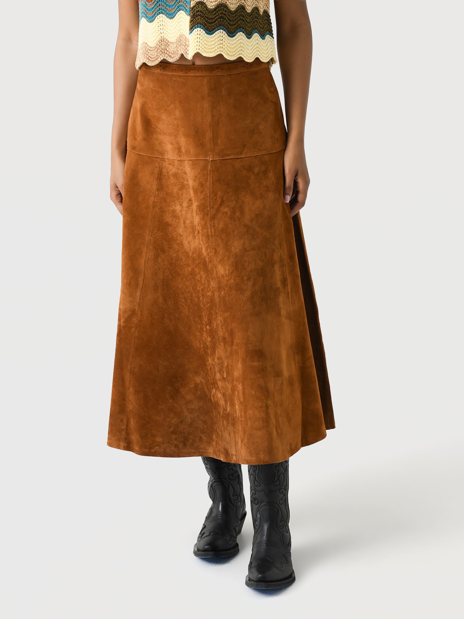 Hunter Bell Women's Ida Suede Skirt - Saint Bernard