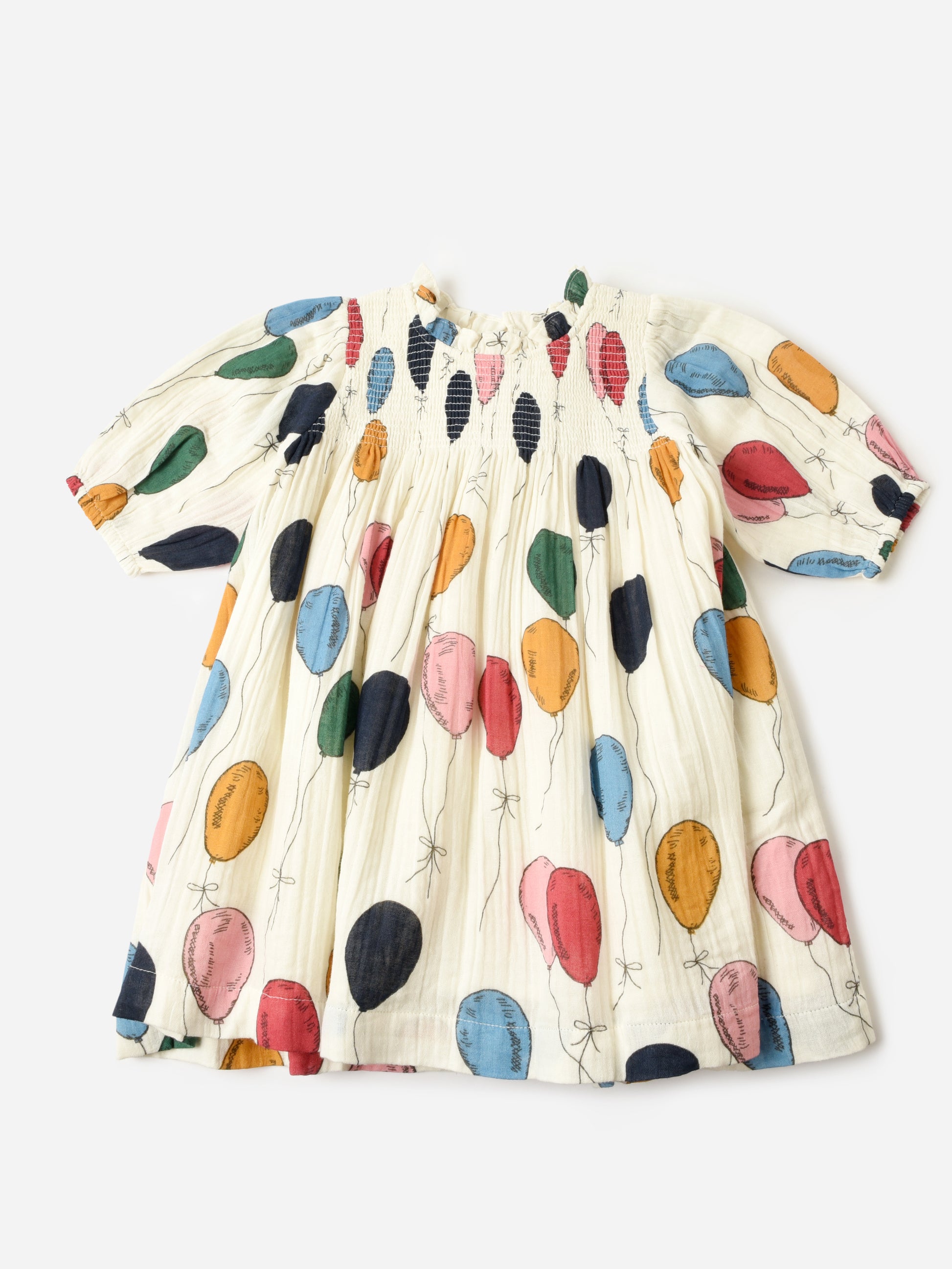 Pink Chicken Girls' Stevie Puff Sleeve Dress - Saint Bernard