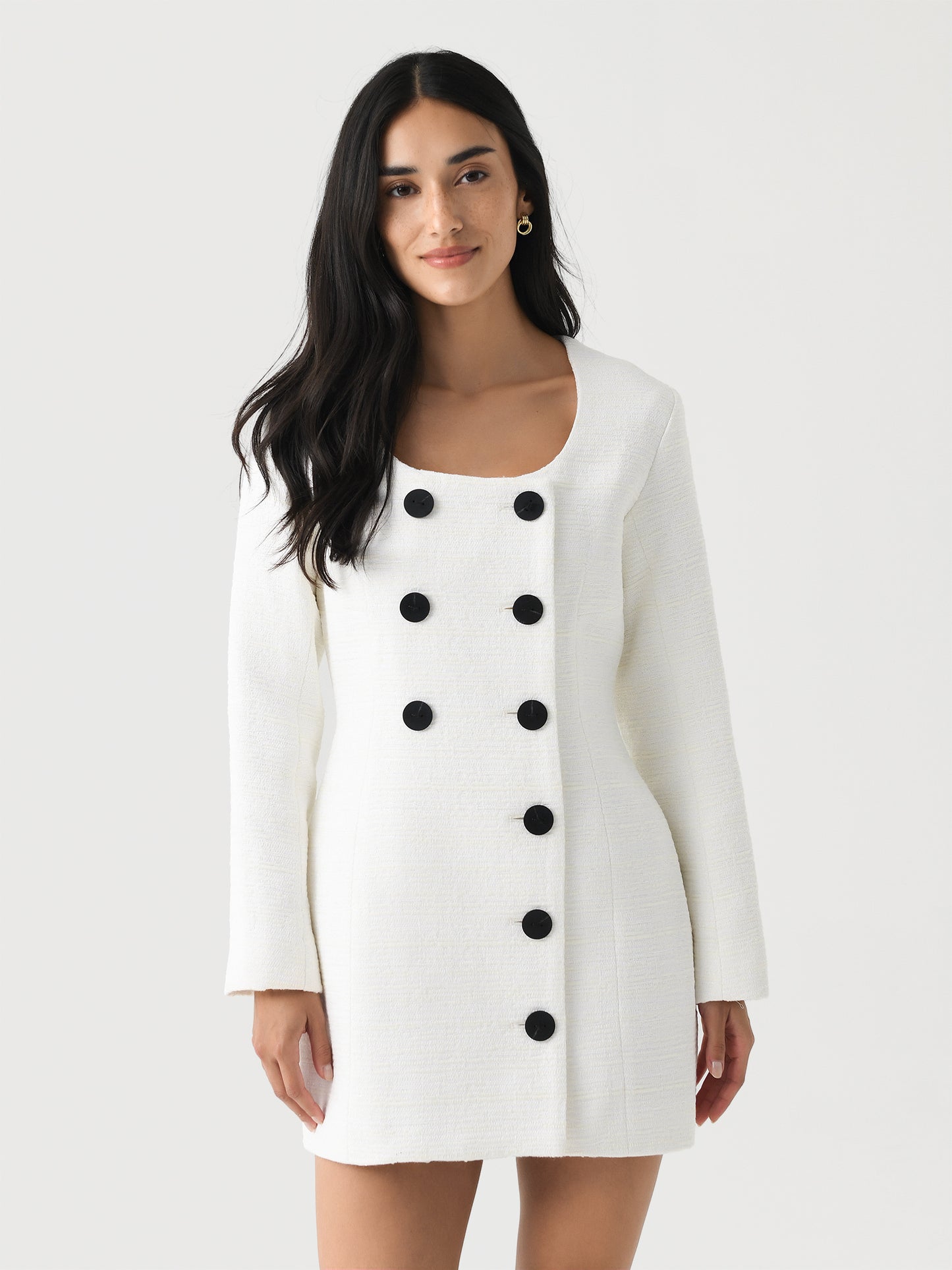 Matthew Bruch Women's Apron Double-Breasted Mini Dress - Saint Bernard