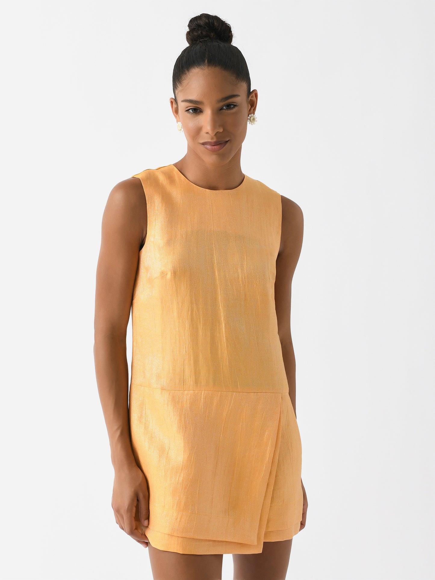 Matthew Bruch Women's Layered Wrap Shift Dress - Saint Bernard