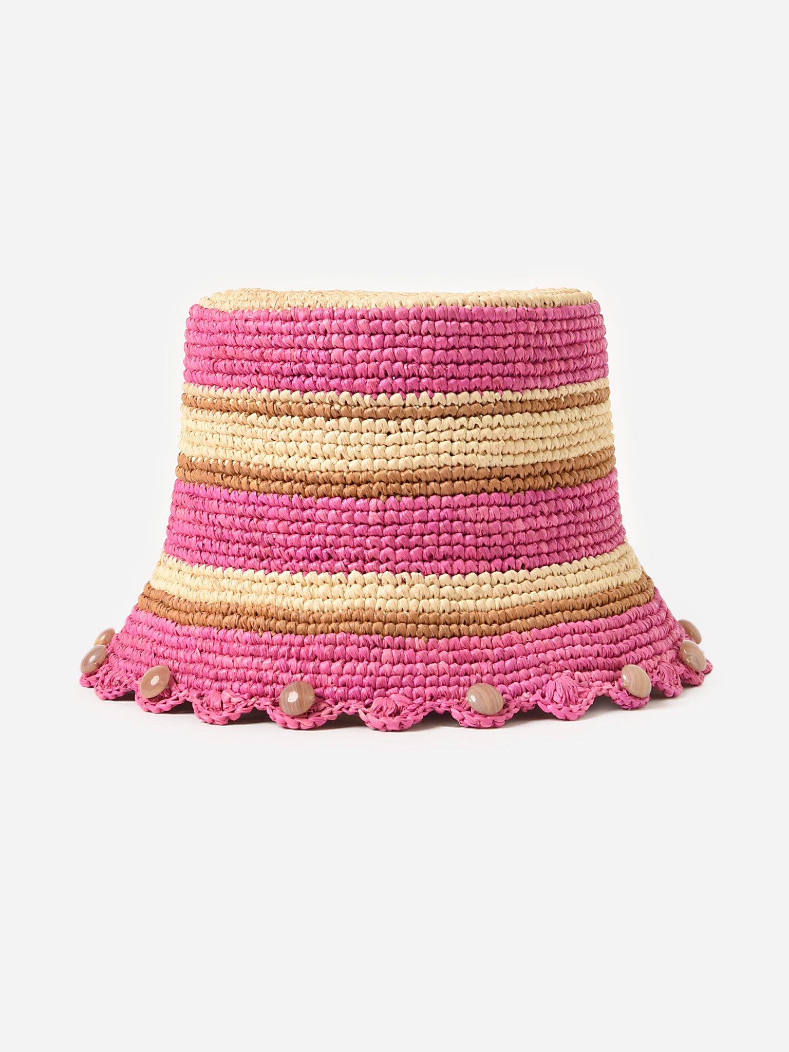 Destree Women's Bob Raffia Stripes Hat - Saint Bernard