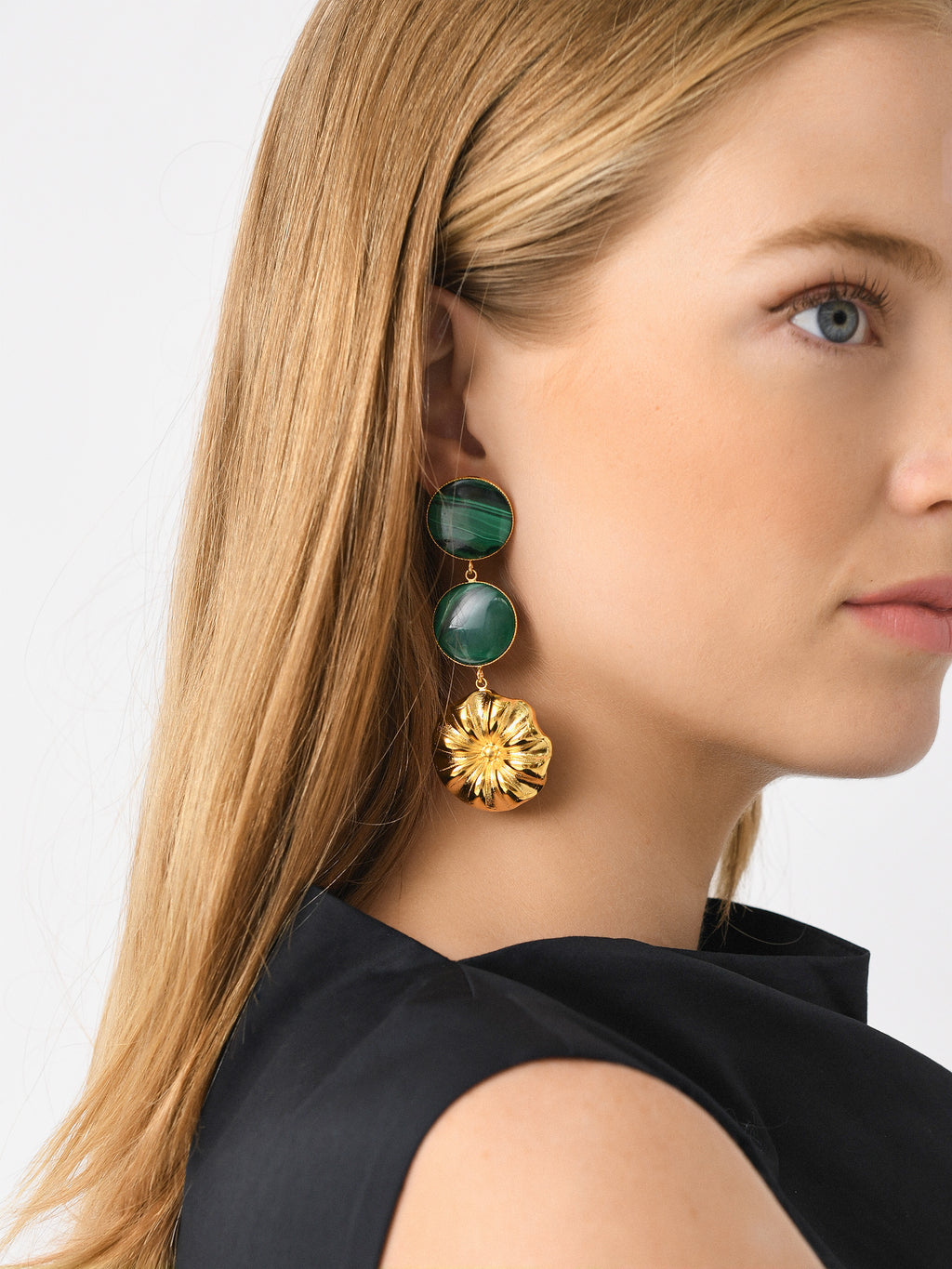 Destree Sonia Daisy Double Stone Earrings - Saint Bernard