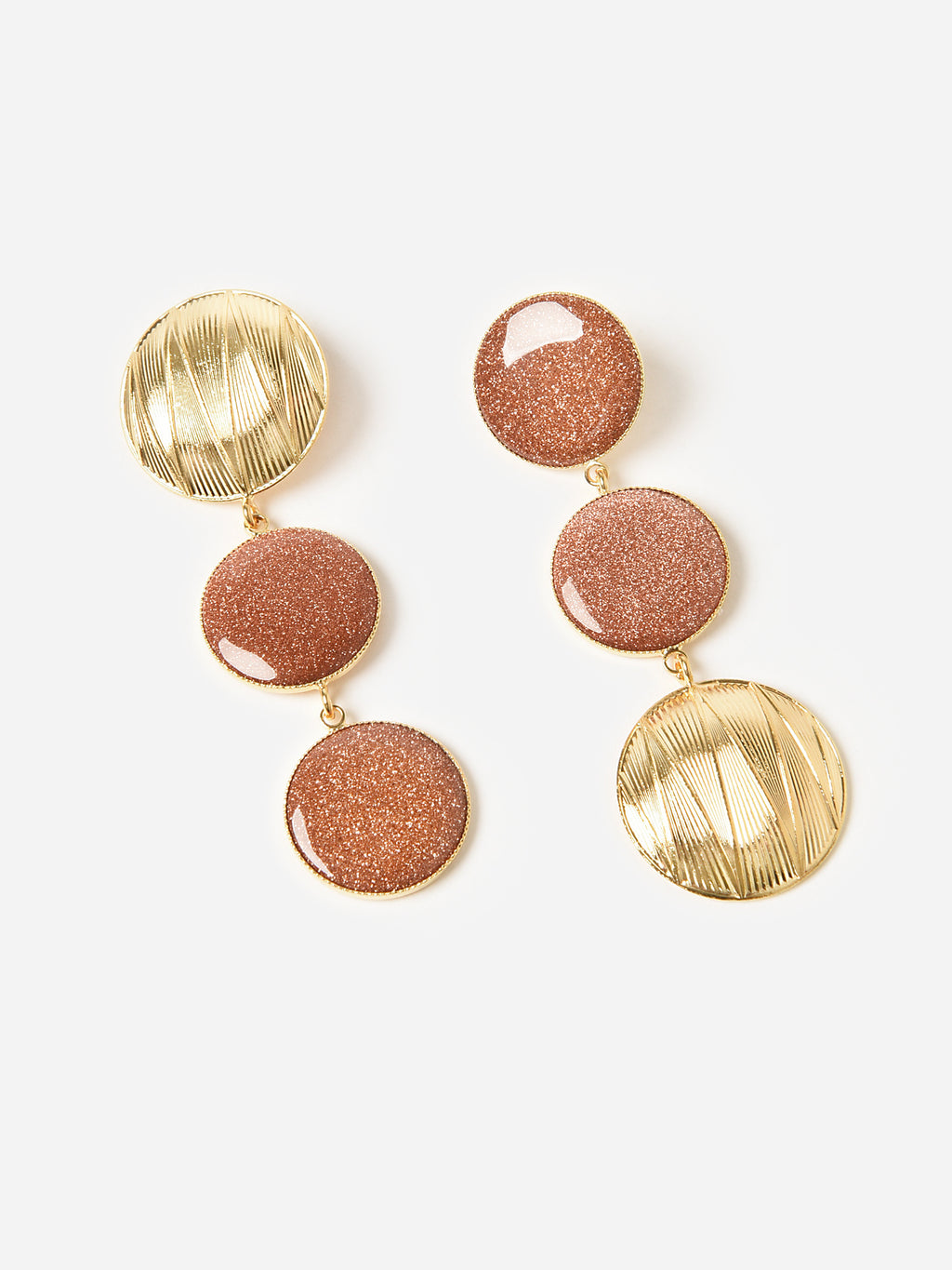 Destree Sonia Geometric Double Stone Earrings - Saint Bernard