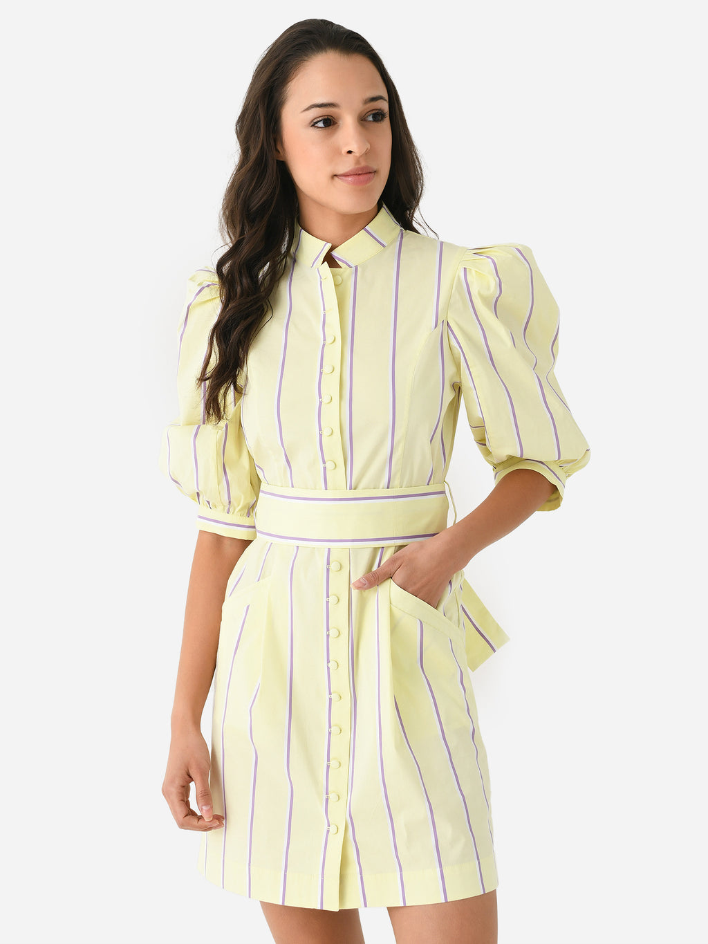 Destree Women's Amoako Striped Short Dress - Saint Bernard