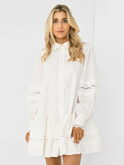 AJE Women's Reva Wave Trim Mini Dress