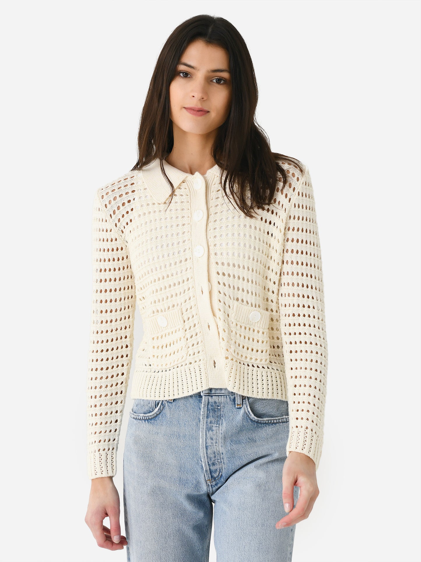 Matthew Bruch Women's Knit Mesh Jacket - Saint Bernard