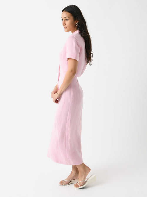 Matthew Bruch Women's Blouson Midi Shirt Dress