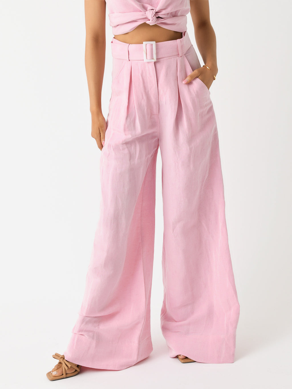 Matthew Bruch Women's Wide Leg Pleated Pant - Saint Bernard