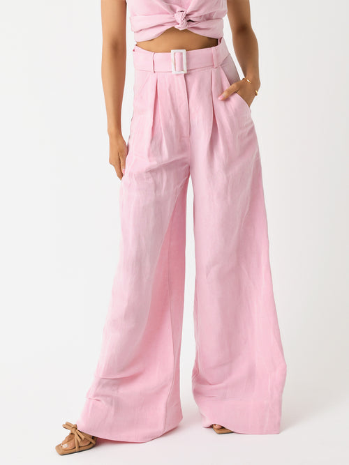 Matthew Bruch Women's Wide Leg Pleated Pant