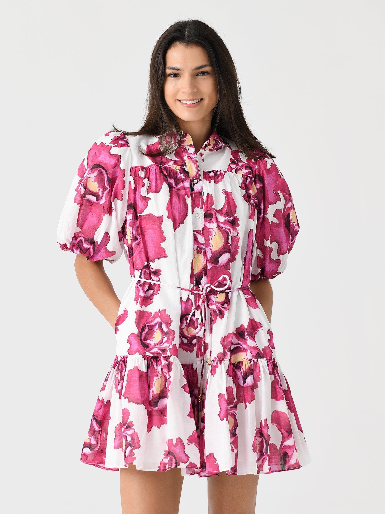 AJE Women's Eliza Smock Mini Dress - Saint Bernard