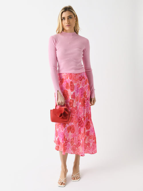 AJE Women's Valeria Asymmetric Midi Skirt