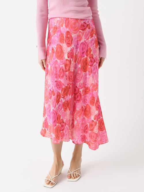 AJE Women's Valeria Asymmetric Midi Skirt