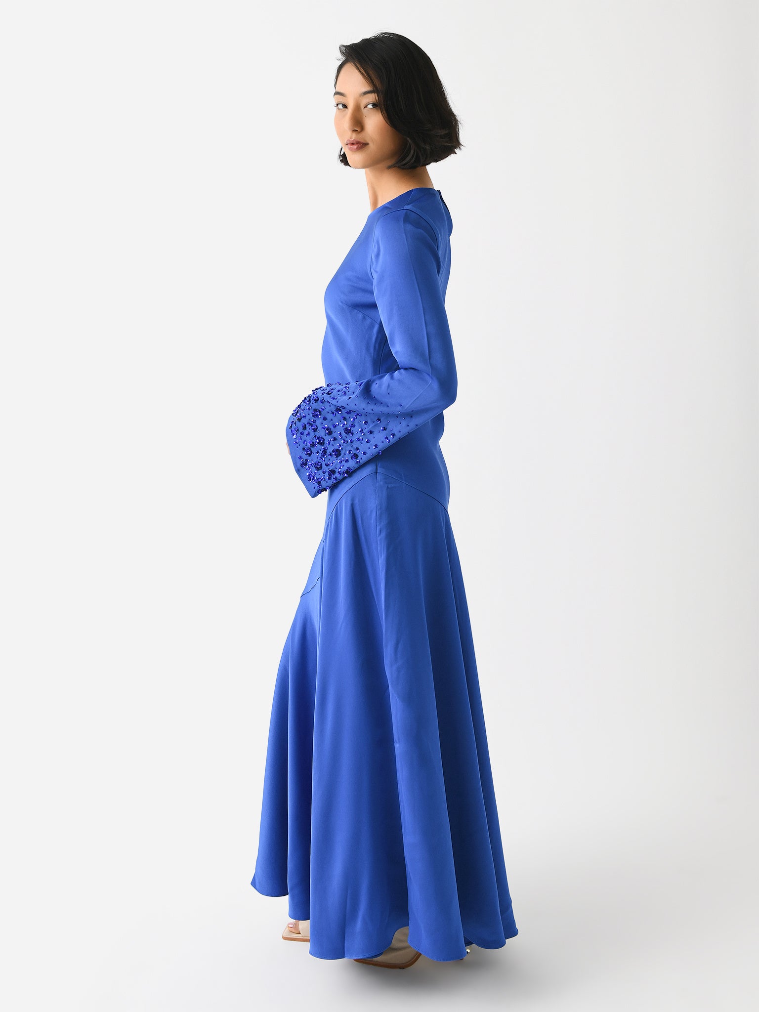 AJE Women's Weylyn Sequin Cuff Maxi Dress