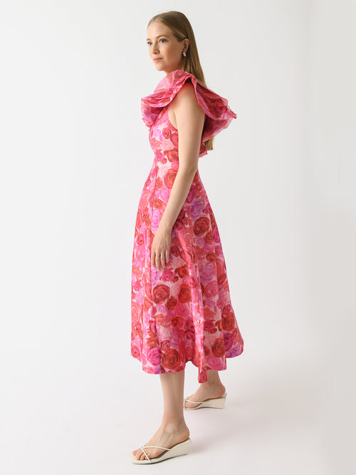AJE Women's Enchanted Plunge Midi Dress