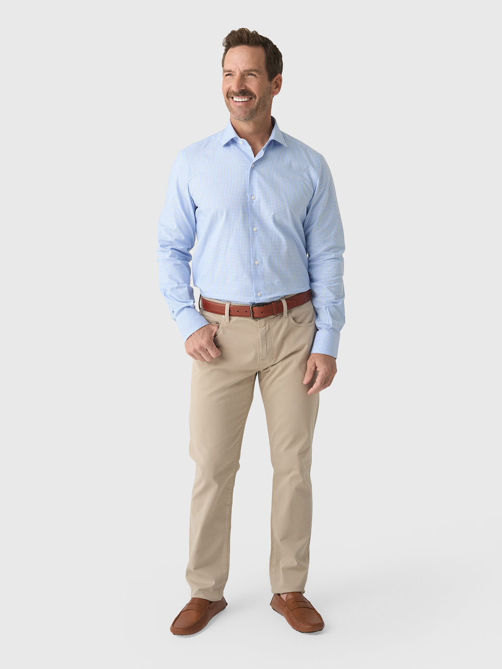 Maria Santangelo Men's Gingham Woven Shirt - Saint Bernard