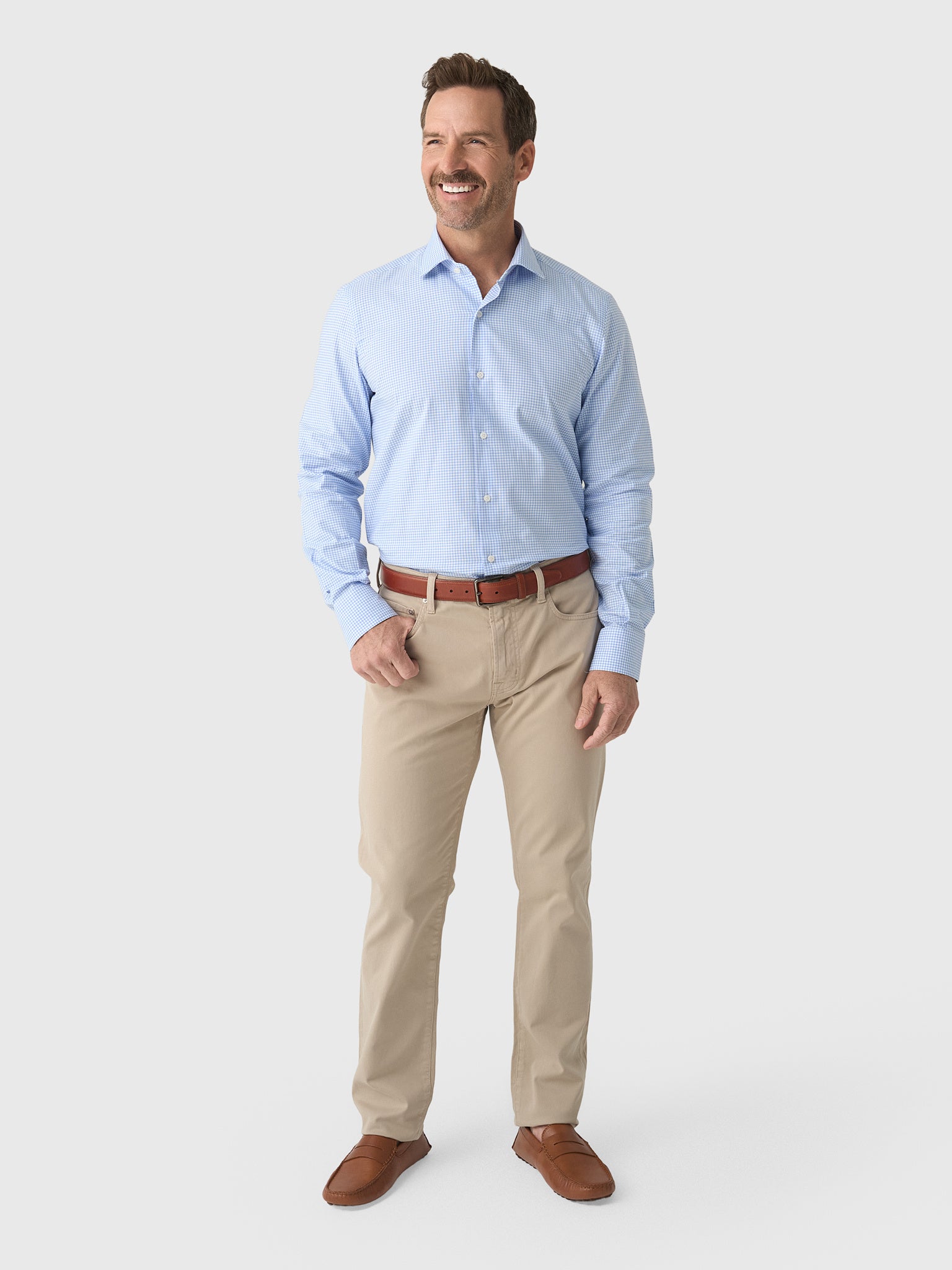 Maria Santangelo Men's Gingham Woven Shirt - Saint Bernard