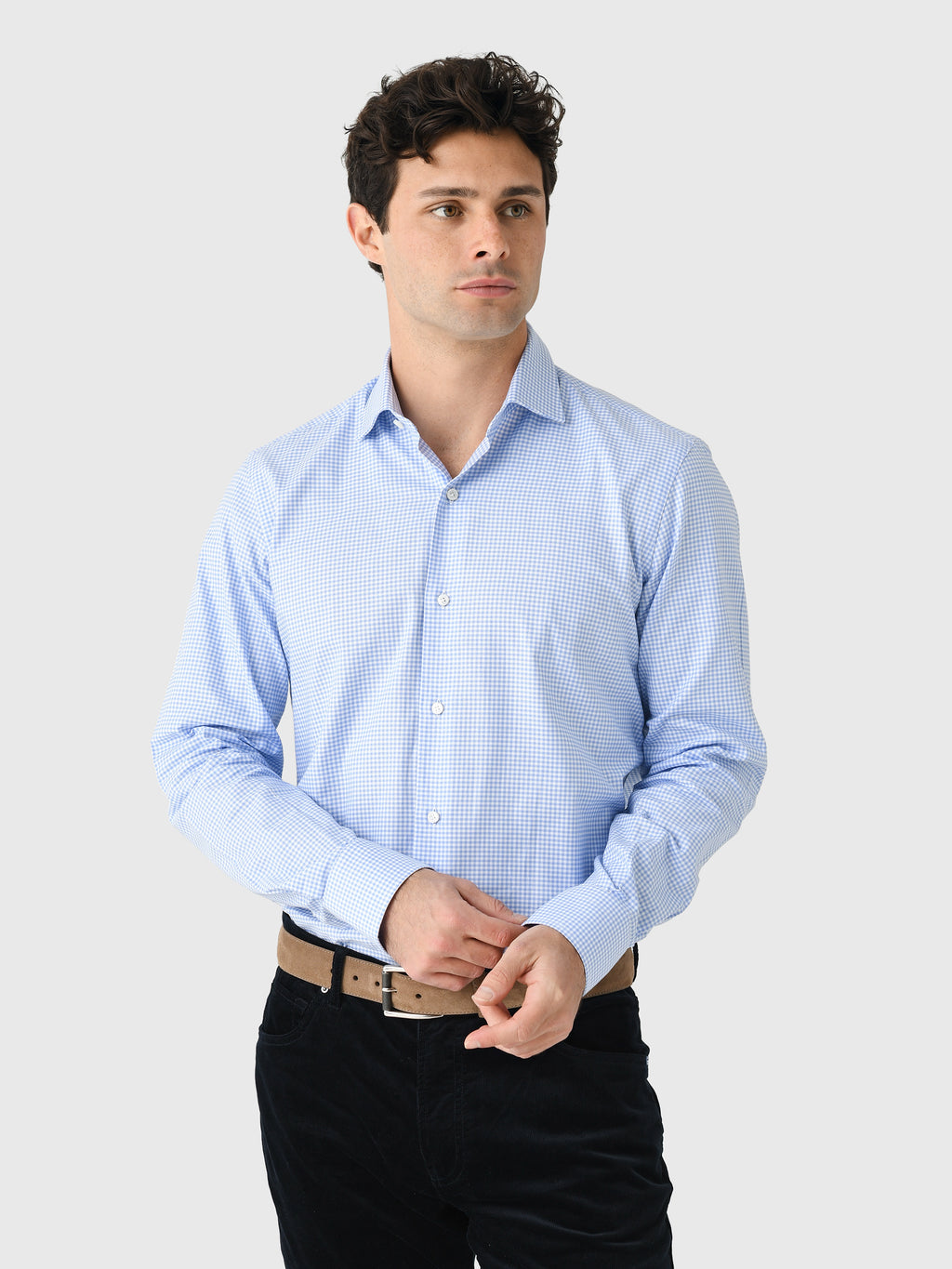 Maria Santangelo Men's Gingham Woven Shirt - Saint Bernard