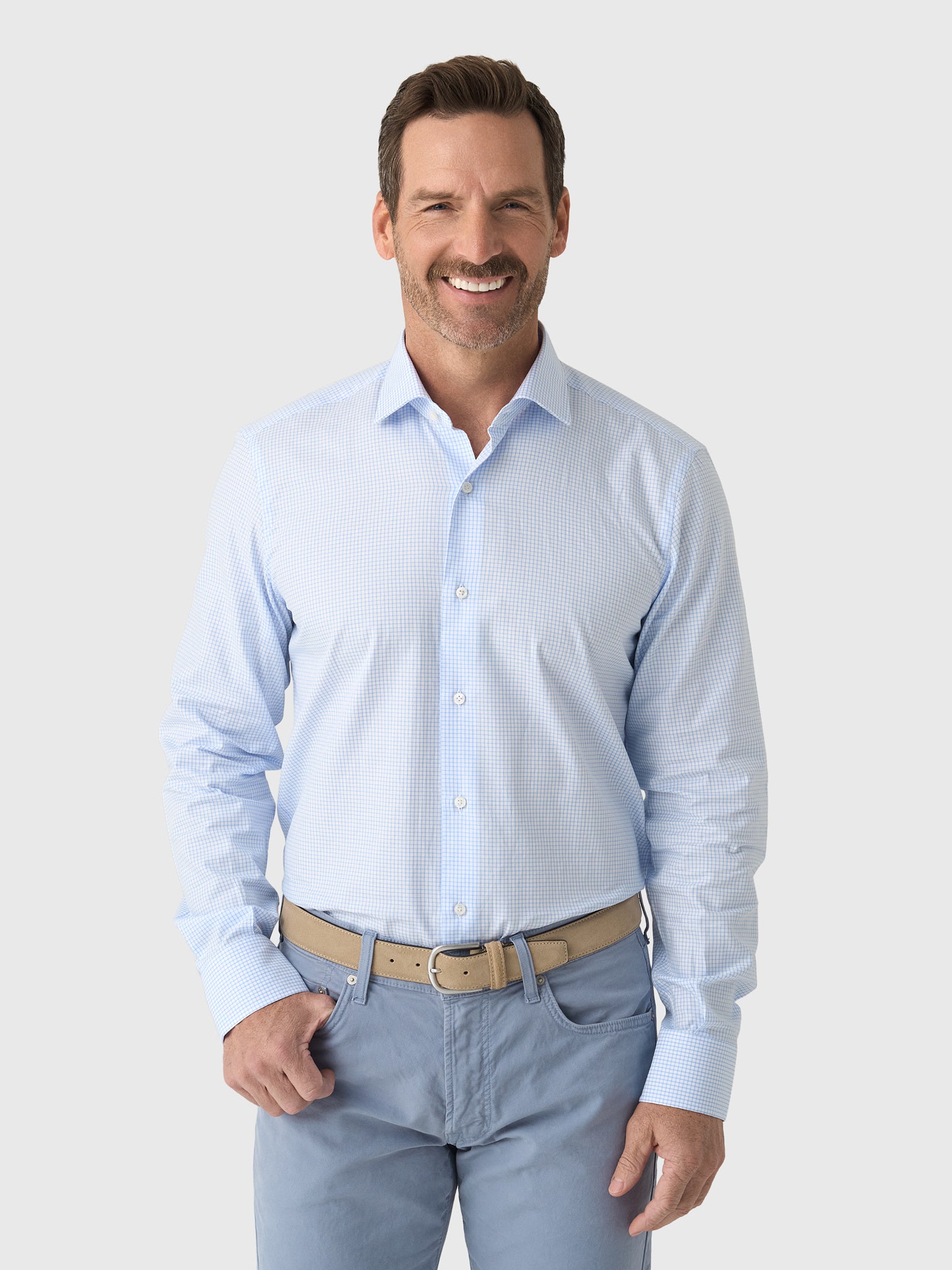 Maria Santangelo Men's Check Woven Shirt - Saint Bernard