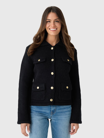 る*様 AND MARY Black ニットジャケット Alex Mill Women's Edinburgh Sweater Jacket – Saint Bernard