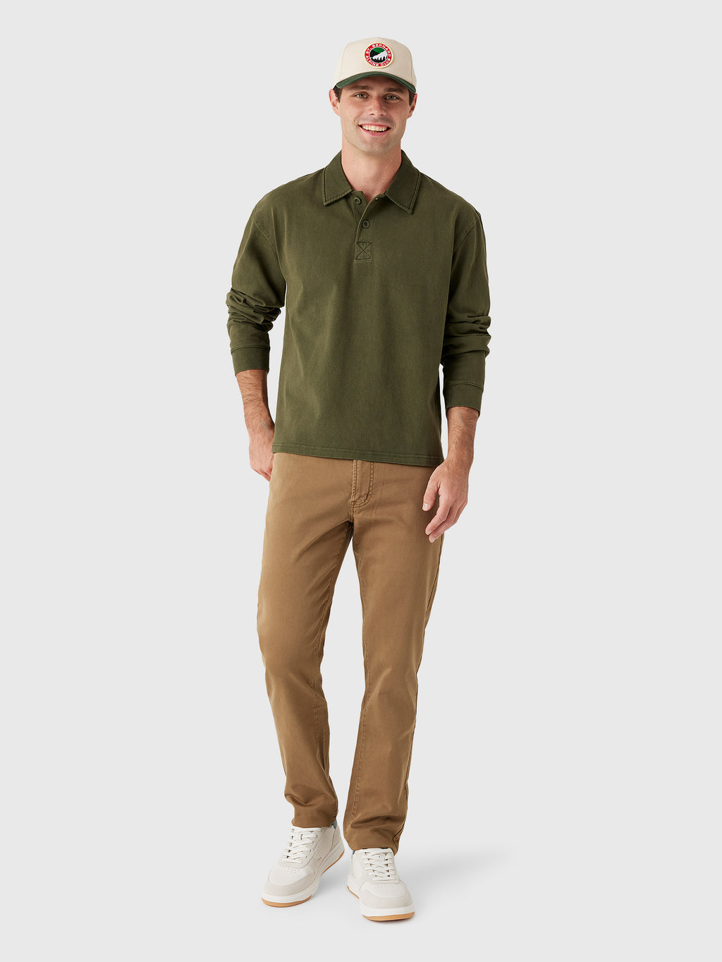 Alex Mill Men's Garment Dyed Rugby Shirt - Saint Bernard