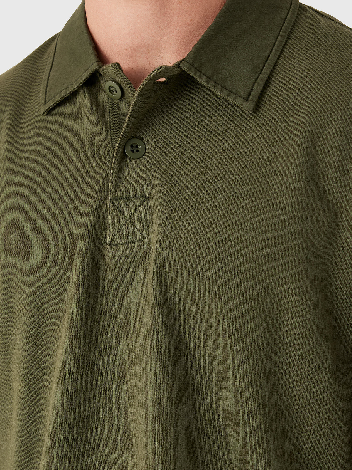 Alex Mill Men's Garment Dyed Rugby Shirt - Saint Bernard