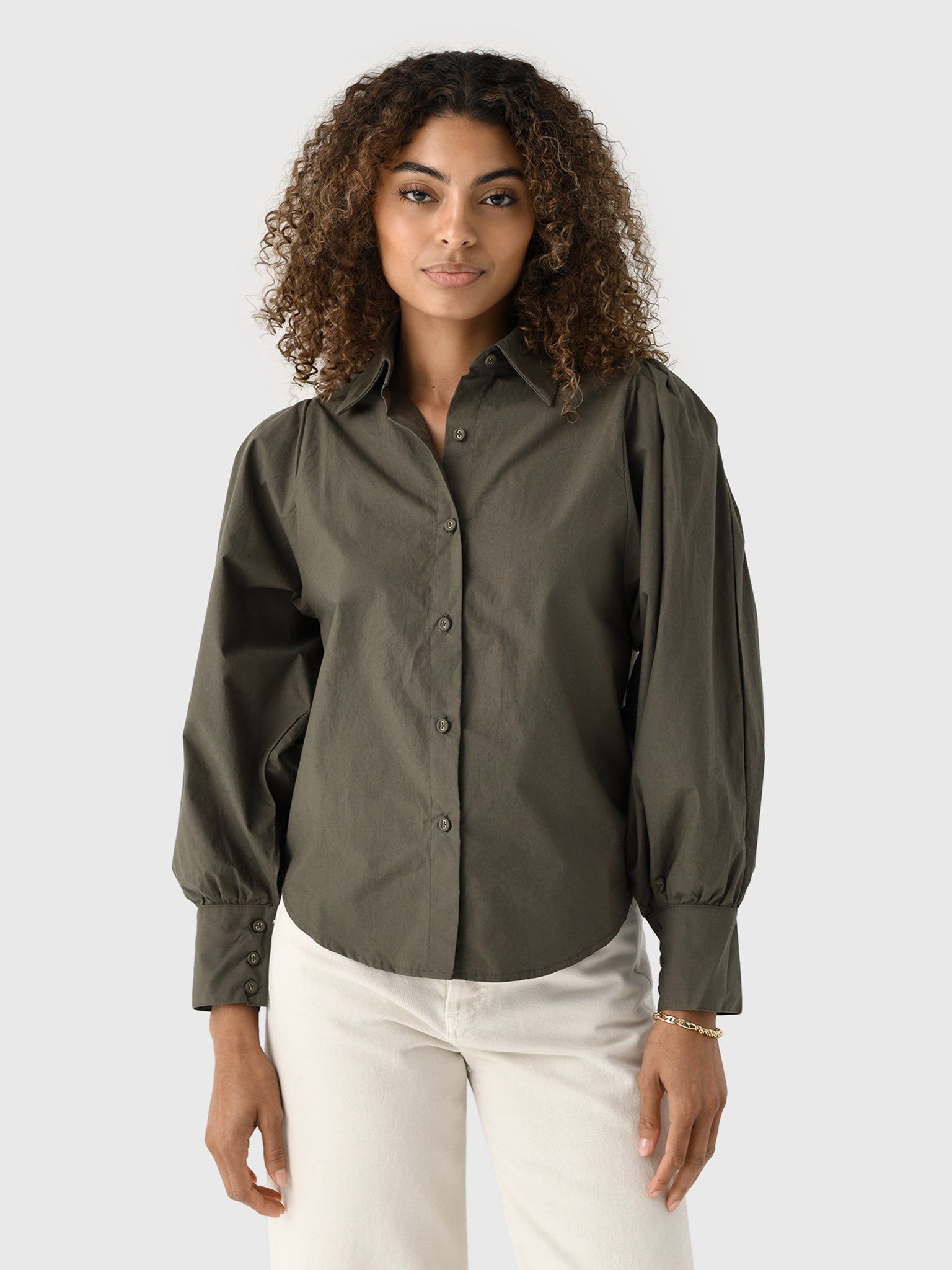 A Shirt Thing Women's Charlotte Poplin Shirt - Saint Bernard