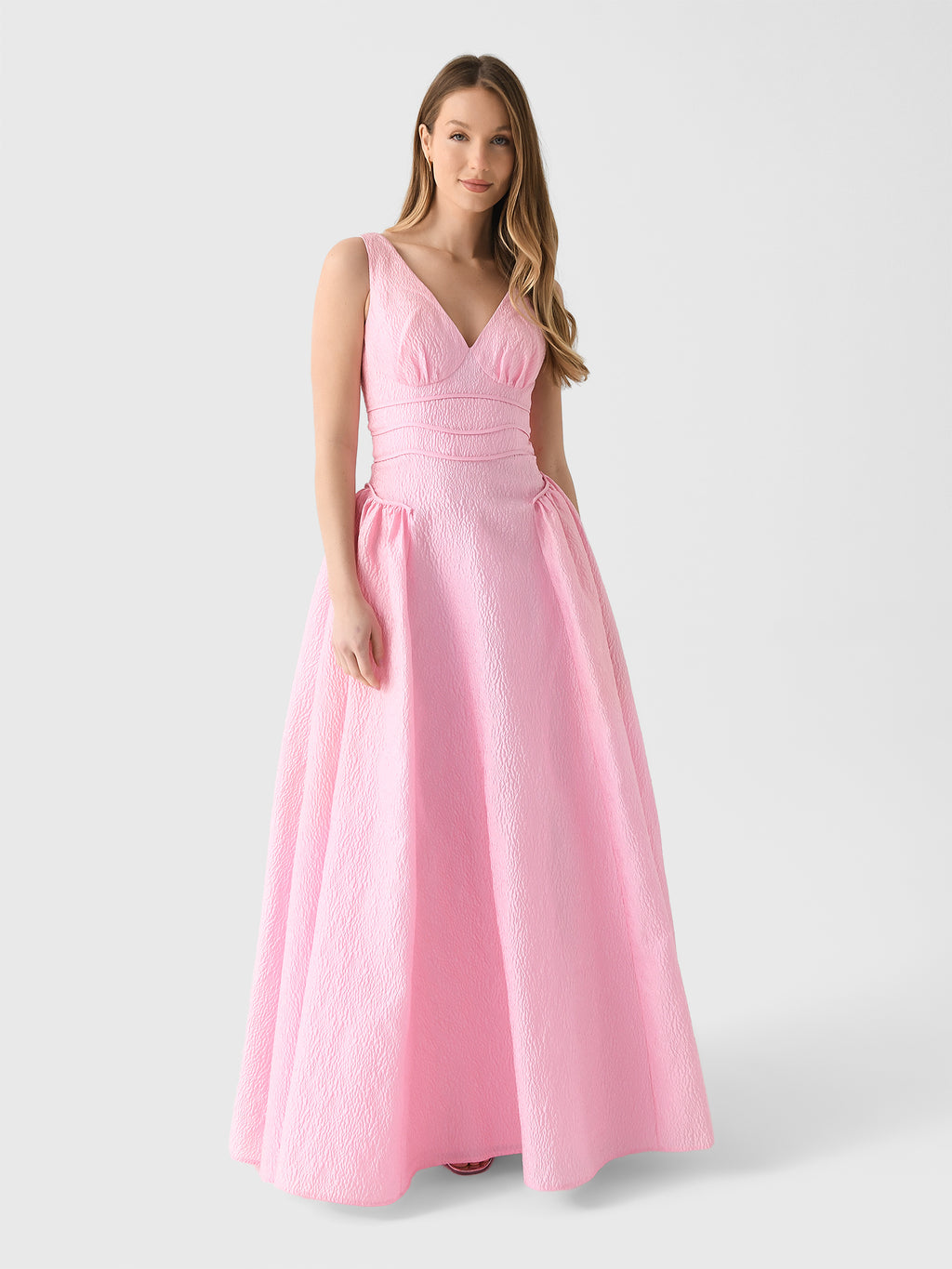 strapless open back dress 66 Colors: Adorable V Neck Ruffles Bridesmaid Dresses main image 1