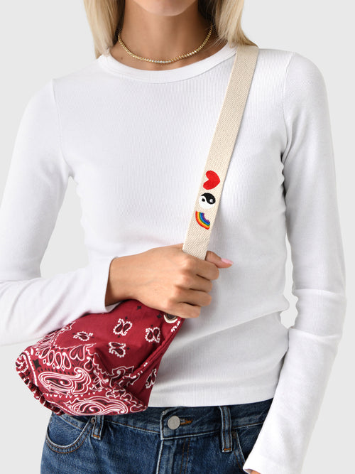 Call It By Your Name Embroidered Bag Strap