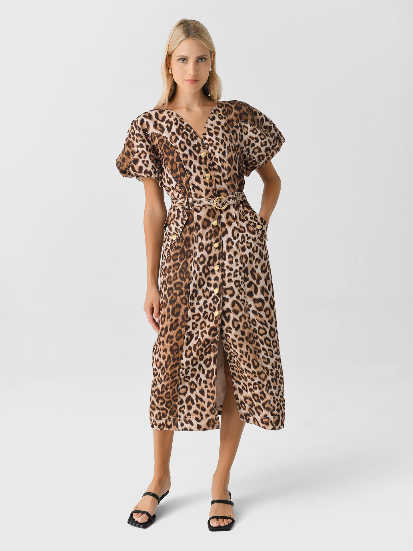 AJE Women's Isabella Midi Dress - Saint Bernard
