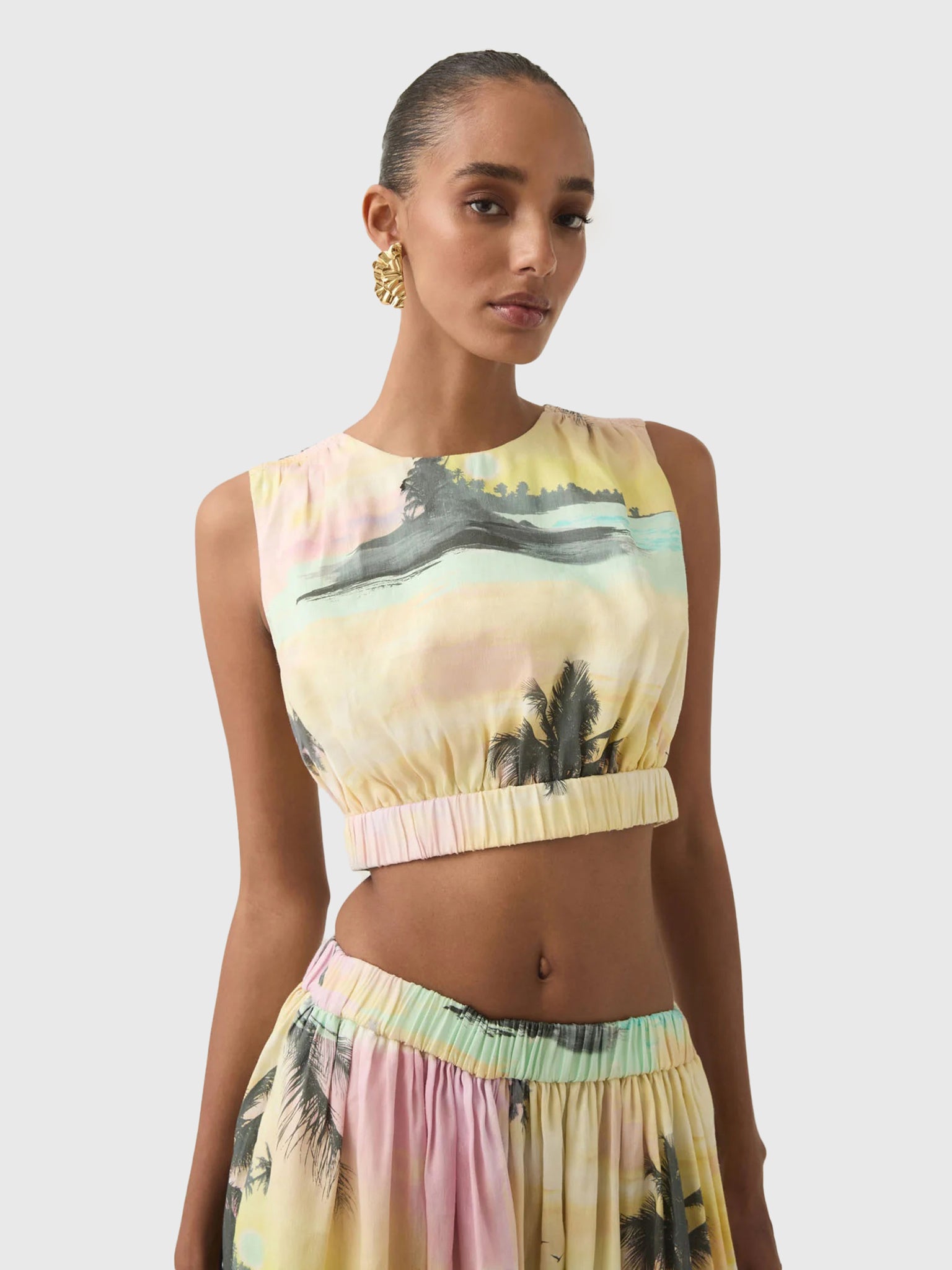 AJE Women's Nicolette Elasticated Top - Saint Bernard